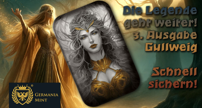 Germania Mint Goddesses: Gullweig 2 Oz Silber